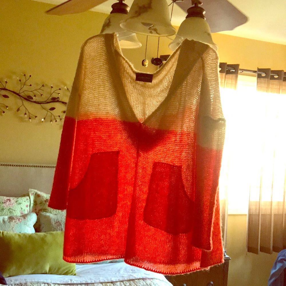V-Neck Hooded Sweater